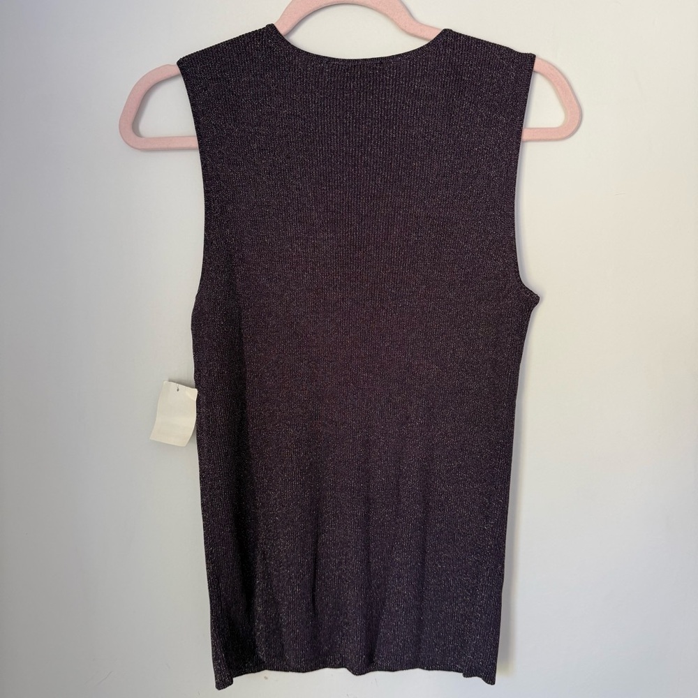St. John Couture Purple Shimmer Knit Shell – Size M – NWT - Picture 3 of 3